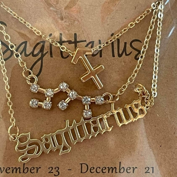 New Sagittarius Zodiac Sign Necklace - Picture 3 of 4